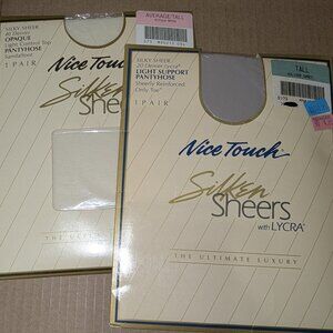 Lot of 2 Nice Touch Silky Sheers Size Tall & Average/Tall